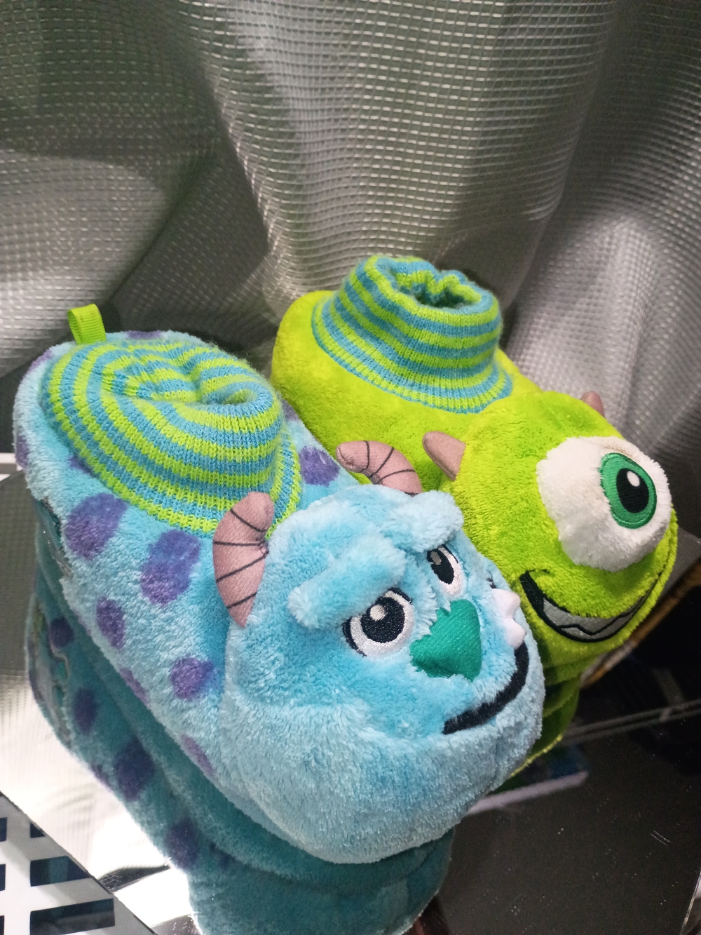 Kids Monster Slippers - Blue & Green Cozy Slip-Ons - Picture 2 of 6